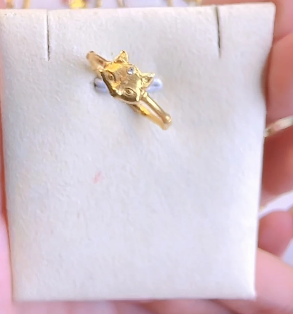 素金狐狸-18k金戒指