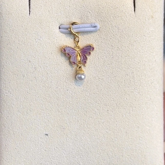 小蝴蝶结-18k金蝴蝶滴溜