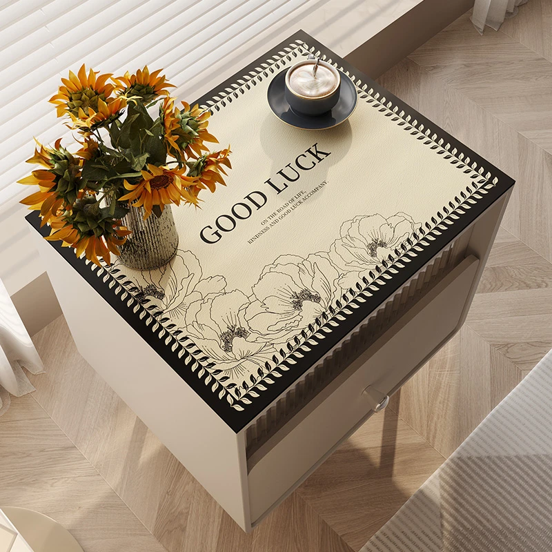 床头柜垫子简约轻奢小香风高级感桌布防水防油免洗盖布台面保护垫