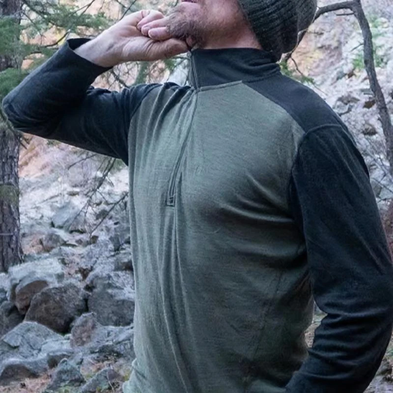 春款-拼接Deta-LT男士轻量化半拉链户外防臭吸湿排汗速干跑步卫衣