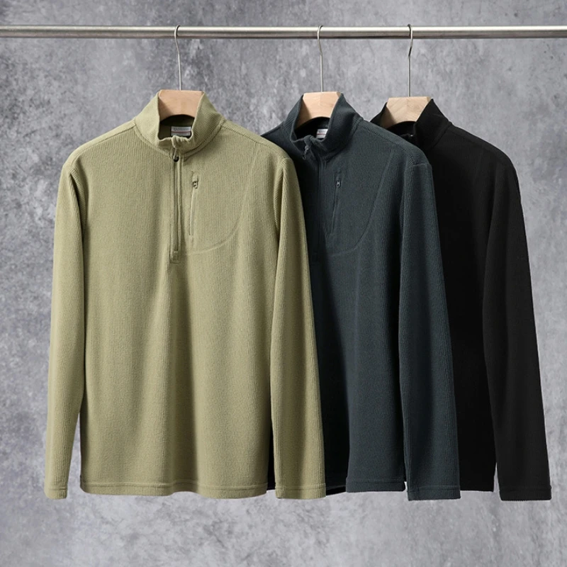 方格科技暖绒！秋冬户外立领半拉链锁温运动保暖男女同款抓绒衣T恤