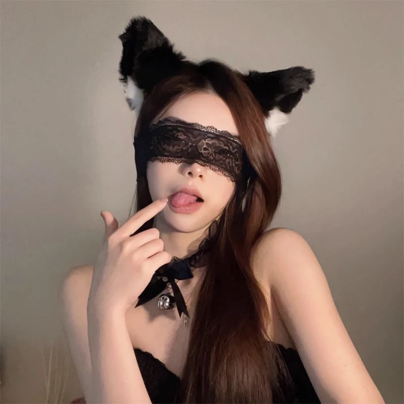 遮光诱惑蒙蔽双眼神秘情调派对面罩高颜值性感眼罩禁欲系蕾丝百搭