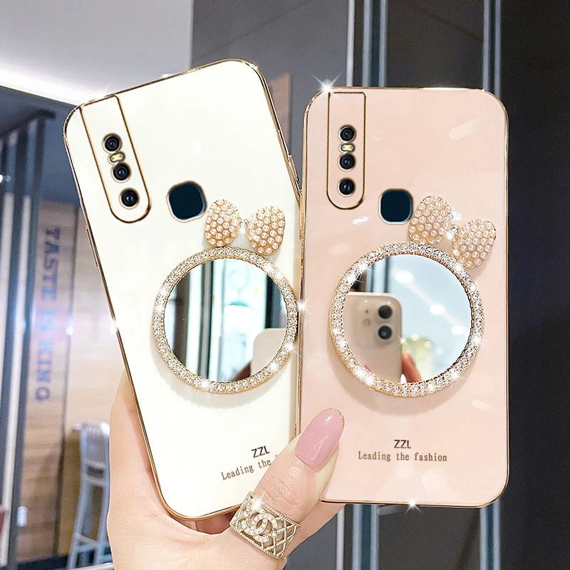 vivoS1手机壳vivi s1pro网红补妆镜V1831A全包防摔软壳女vos1