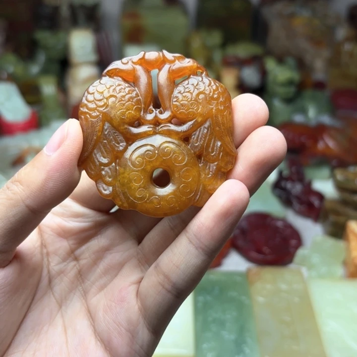 白玉菩提吊坠———