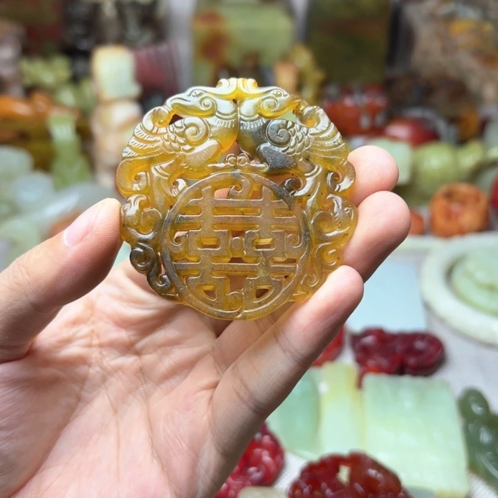 白玉菩提吊坠———