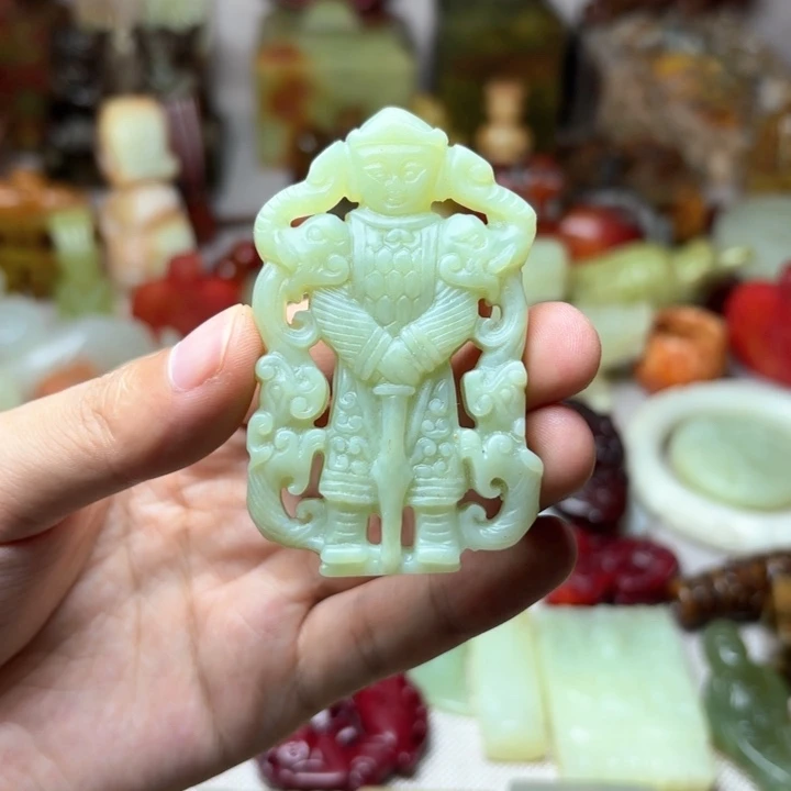 白玉菩提吊坠———