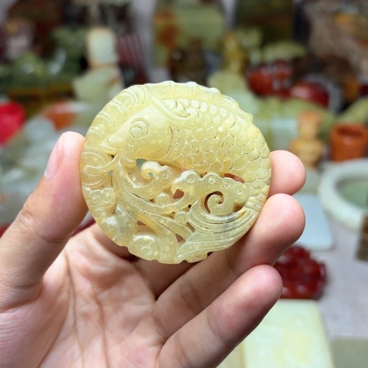 白玉菩提吊坠———-