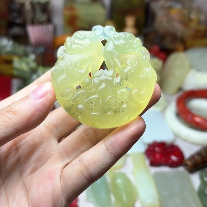 白玉菩提吊坠———