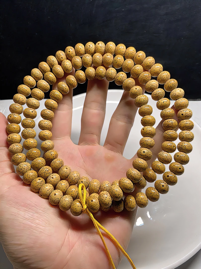 正宗精品海南星月菩提原生态玄月算盘珠1.4/108念珠多圈男款手串