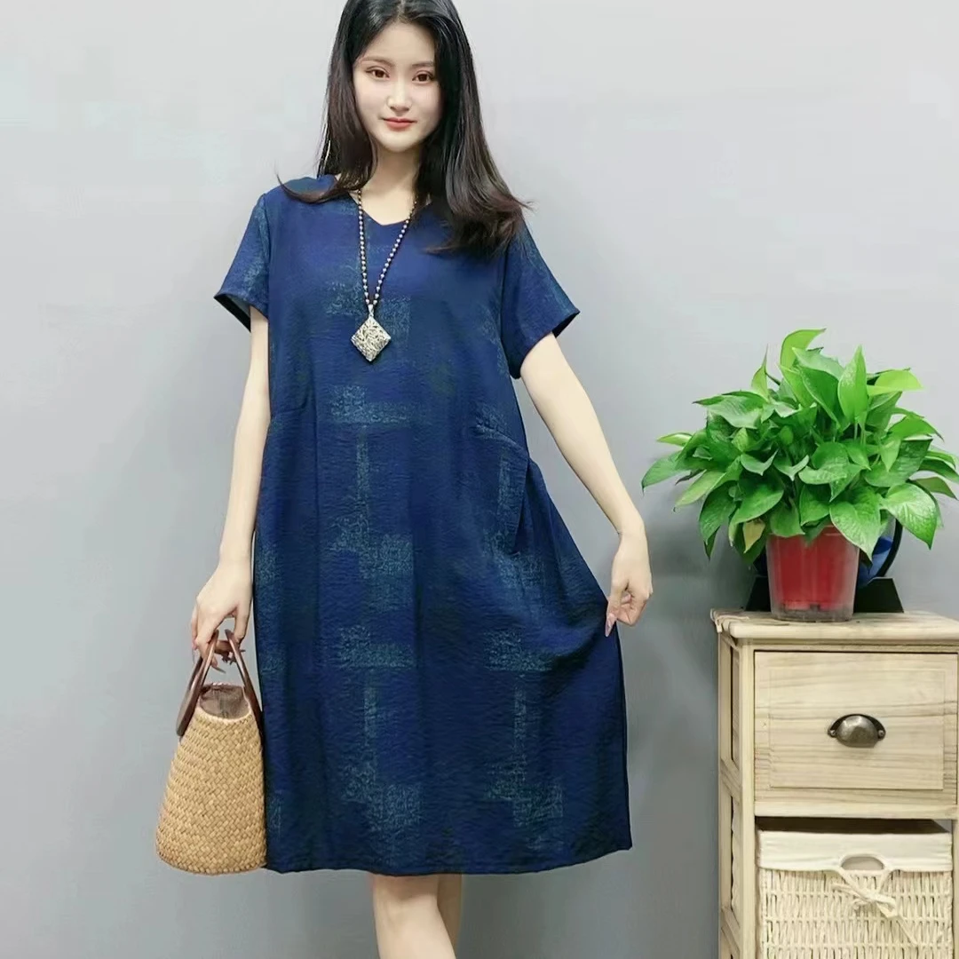 3167新款夏季韩版显瘦气质时尚印花洋气复古收腰碎花连衣裙妈妈装