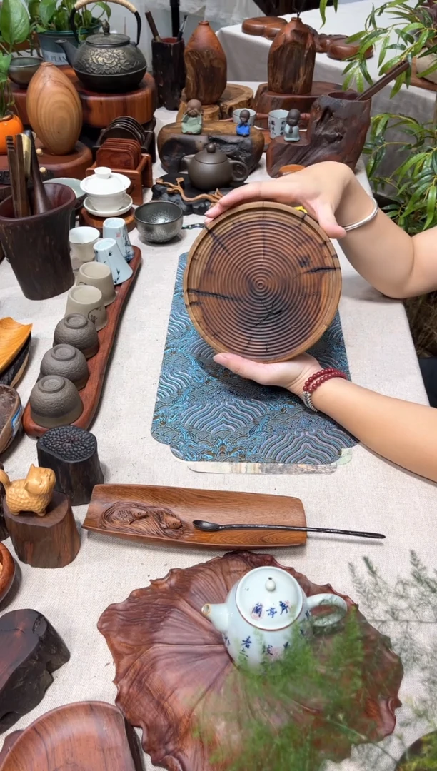 【闪购商品】枣木实木壶承底座