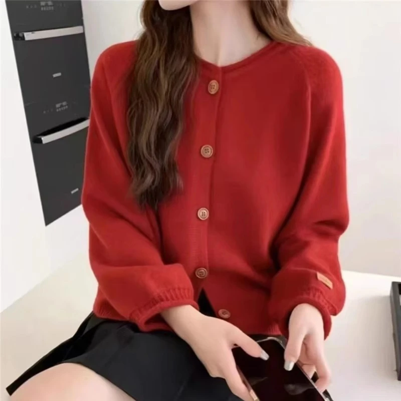 毛衣开衫外套女装秋冬新款爆款时髦洋气休闲上衣圆领宽松针织外搭