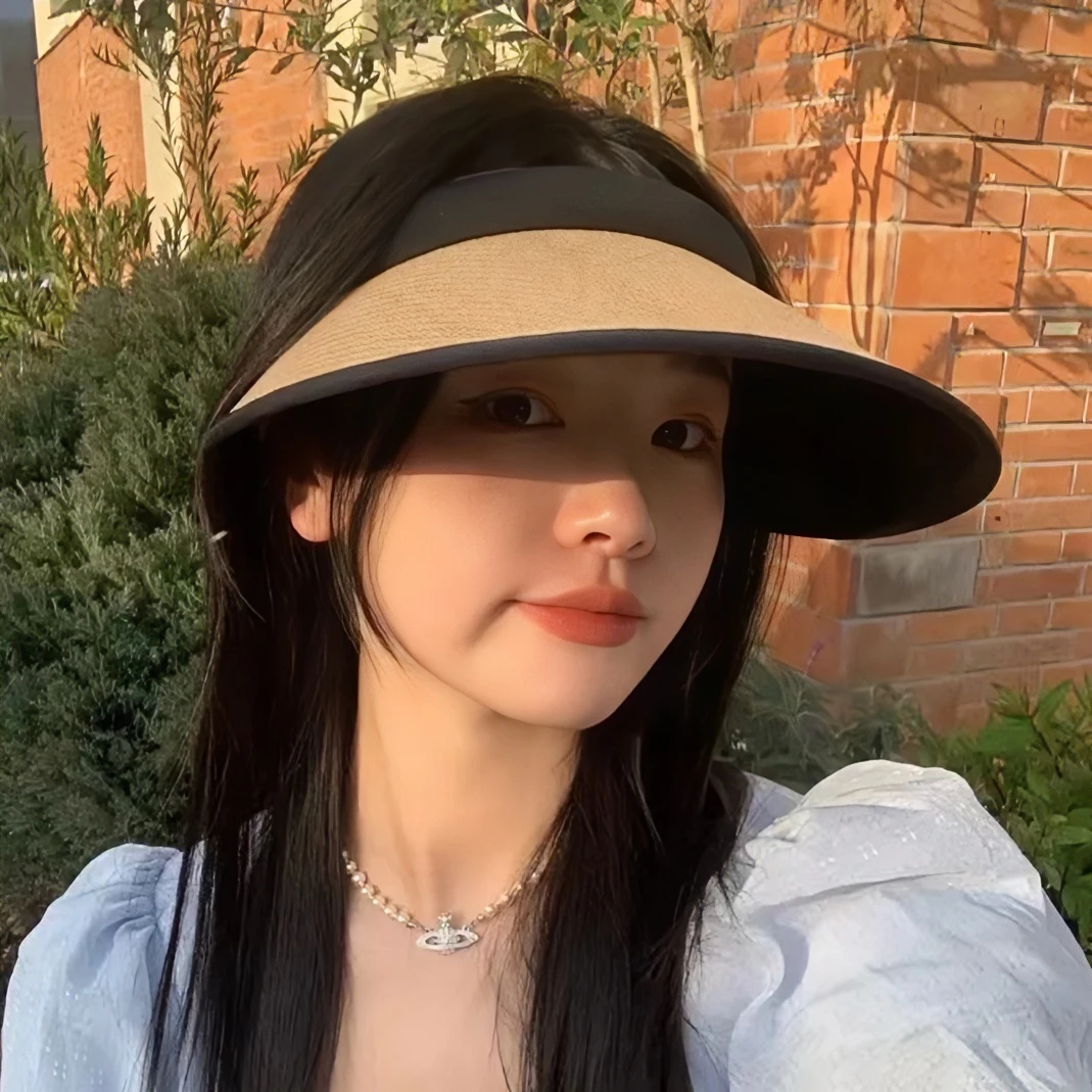 太一ZNSUVCUT 冰感空顶春夏季新款G字母草编空顶百搭冰丝凉感十足