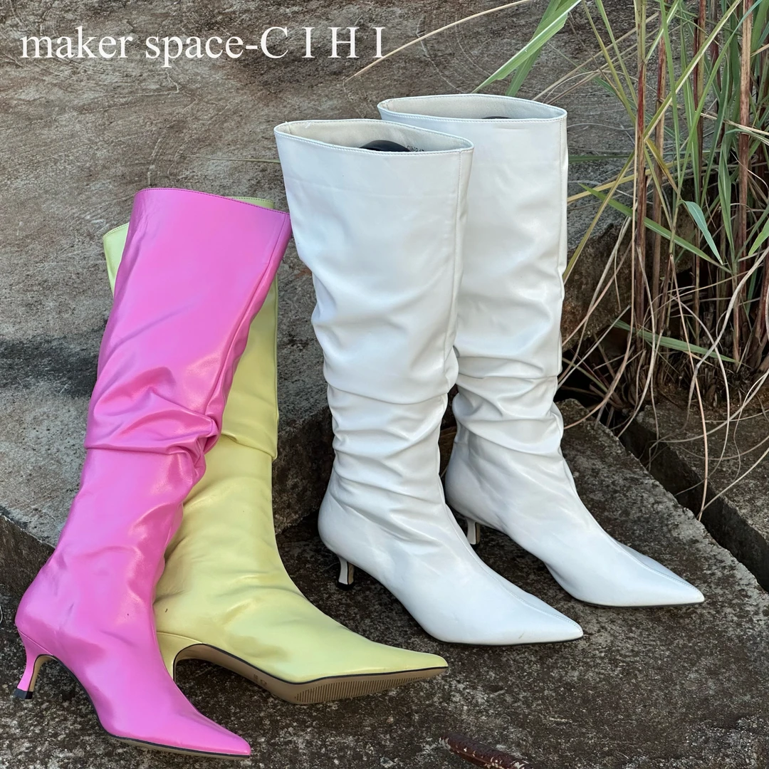 Cihi設計'makerspace'-217-1【恋继风】獨家设计多巴胺尖头长靴
