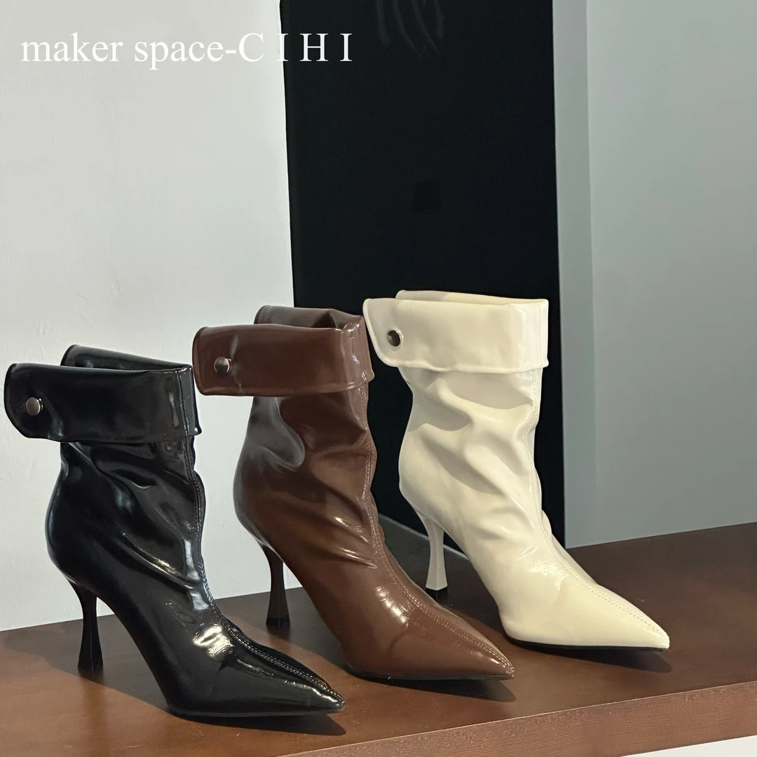 Cihi設計'makerspace'-586【纯粹主义】一眼高級设计感尖头短靴