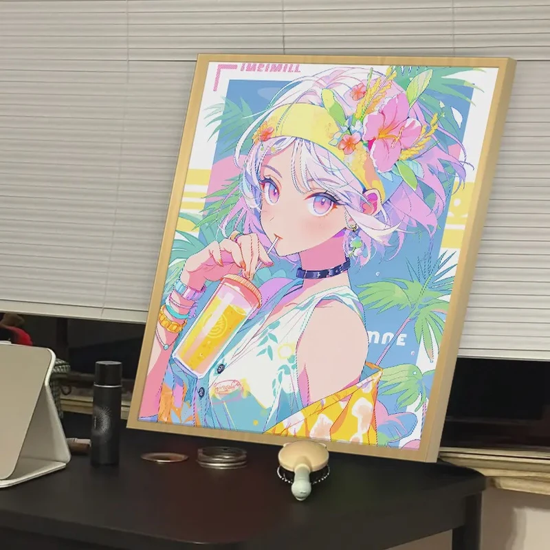 【多巴胺女孩（两款可选）】圆钻满钻diy钻石画钻石绣卧室闺蜜礼物