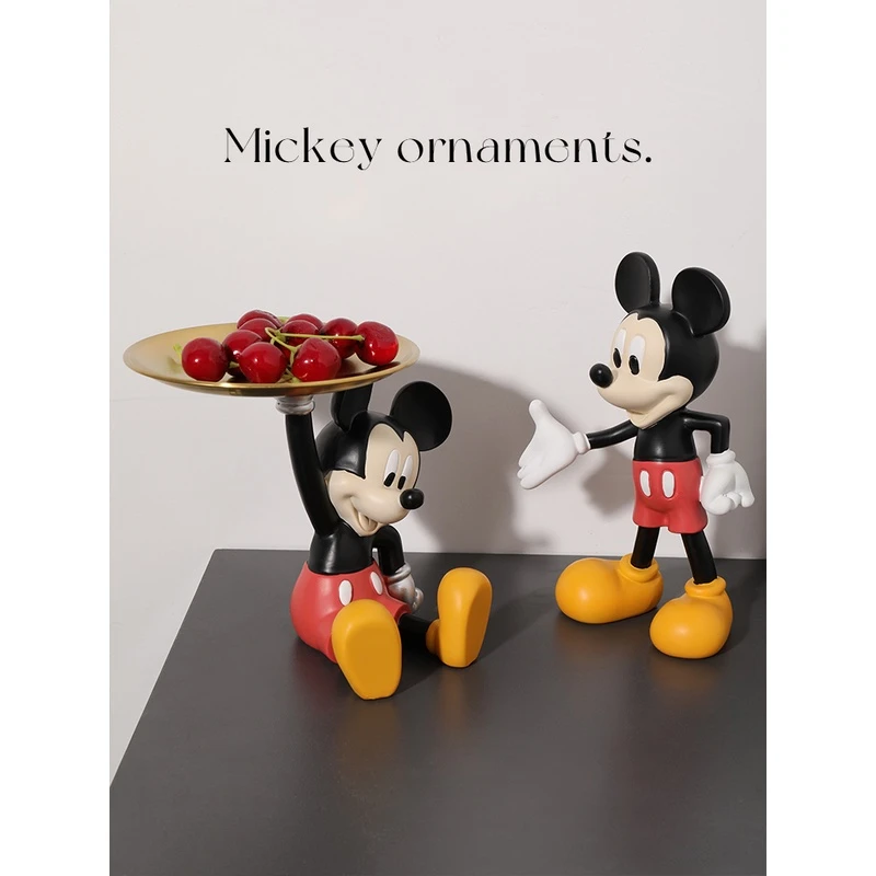 米奇摆件家居客厅电视柜桌面装饰品玄关鞋柜托盘钥匙架创意红酒架