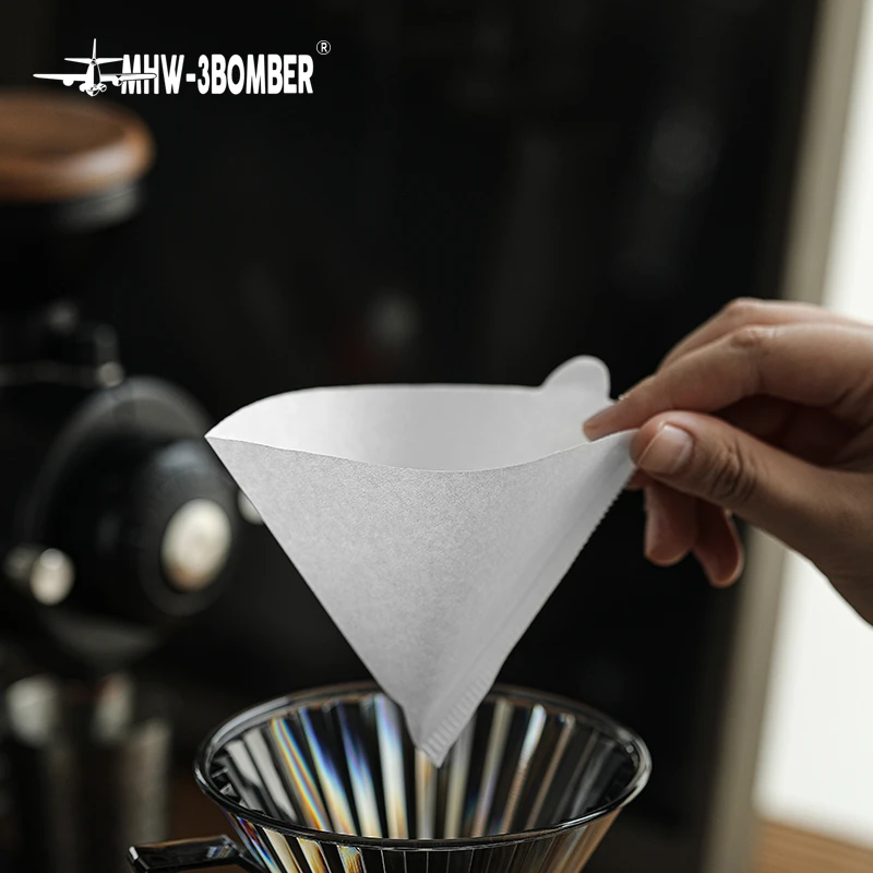 轰炸机咖啡滤纸V02通用型手冲咖啡滴漏式滤纸进口原浆锥形滤纸