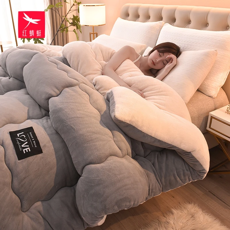【红蜻蜓品牌】冬季加厚保暖牛奶绒被子学生单人冬被秋冬款家用被芯