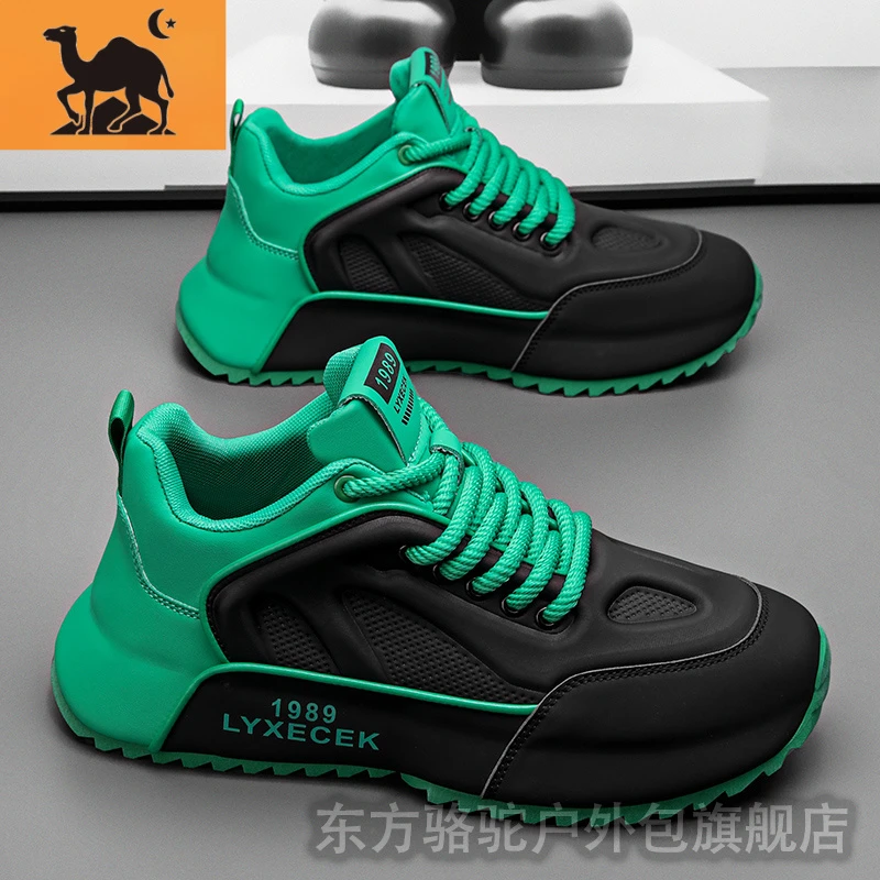 东方骆驼男鞋冬季高级感休闲阿甘男士运动轻便跑步爆款增高老爹鞋