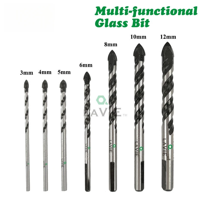 瓷砖钻头套装玻璃混凝土水泥墙壁电钻打孔多功能麻花钻转头三角钻