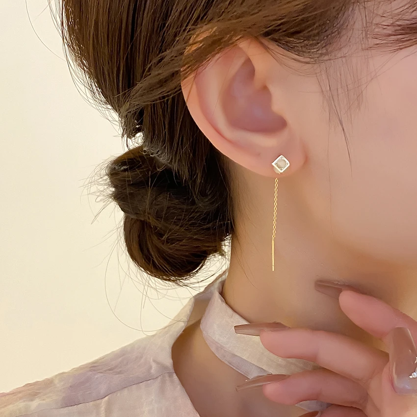 925银针耳线 F023气质轻奢简约时尚百搭款耳线