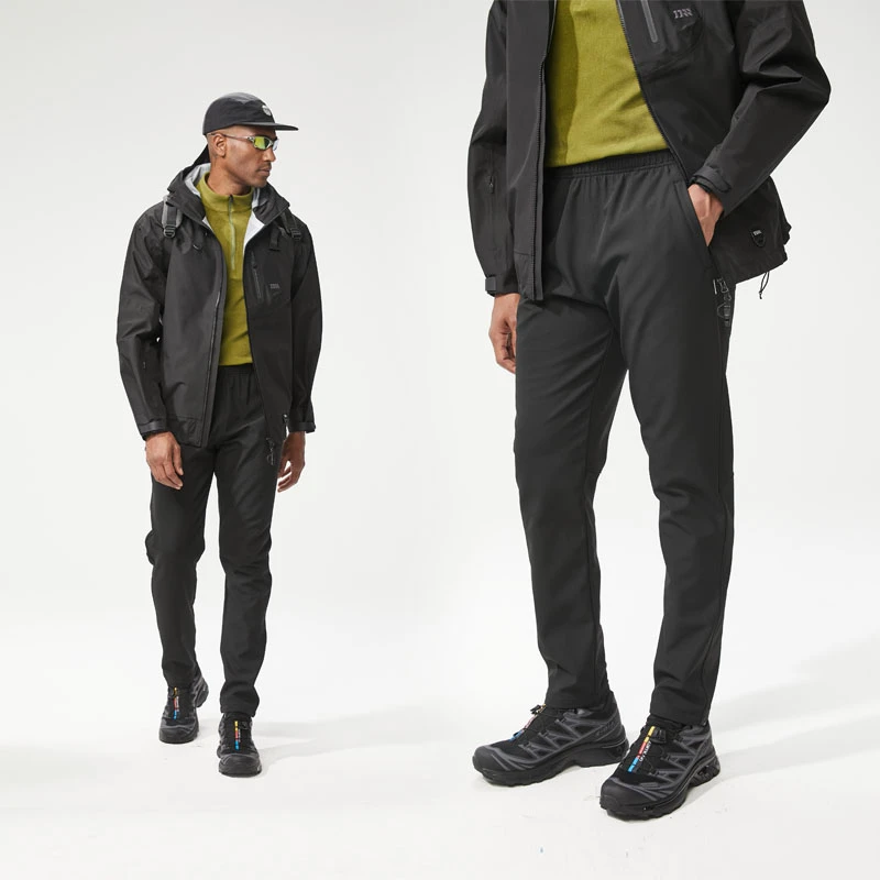 维特客防风加绒秋冬软壳运动长裤男子户外跑步小脚冲锋裤6660