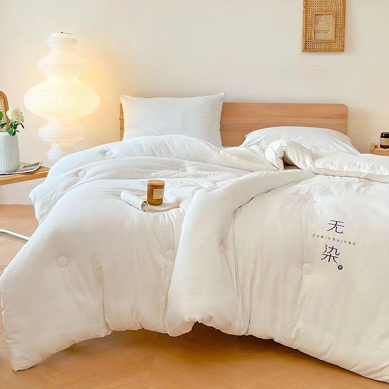 本诗朵A类母婴级华夫格无染入冬大豆被绗缝加厚亲肤家用