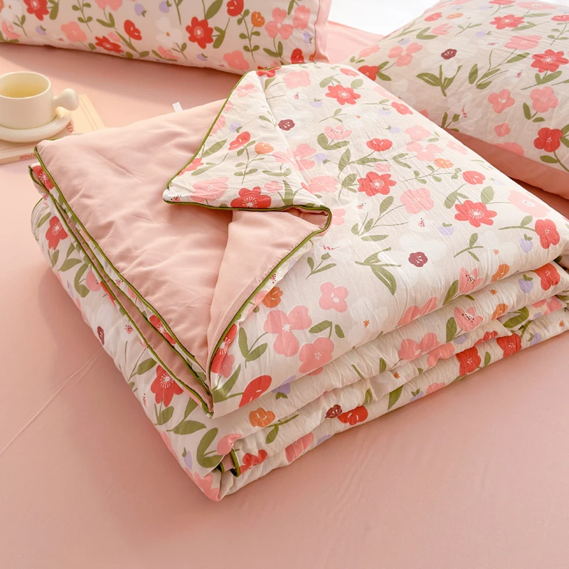 印花夏凉被可机洗夏季空调被凉感柔软家纺床上用品夏被薄款透气