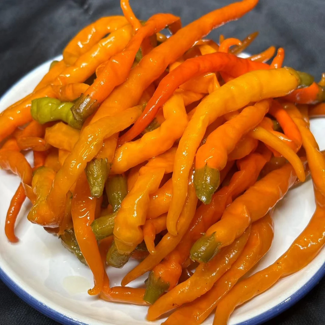 湖南株洲渌口手工传统王十万/黄/浸辣椒750克。国家地理标志