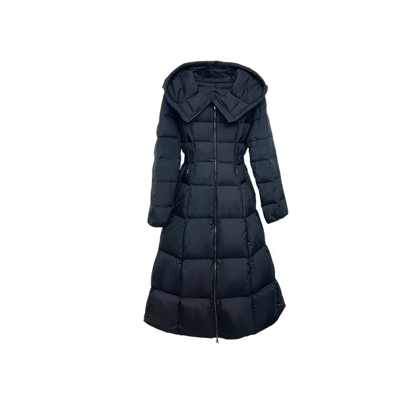 【极寒系列】 M+“黑山老妖”长款收腰鹅绒服