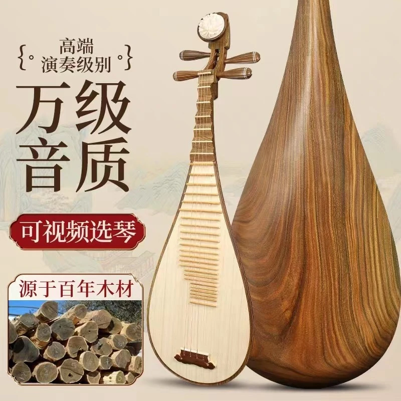 Z绿檀木琵琶成人琵琶专业考级乐器导师同款演奏专用厂家直销琵琶