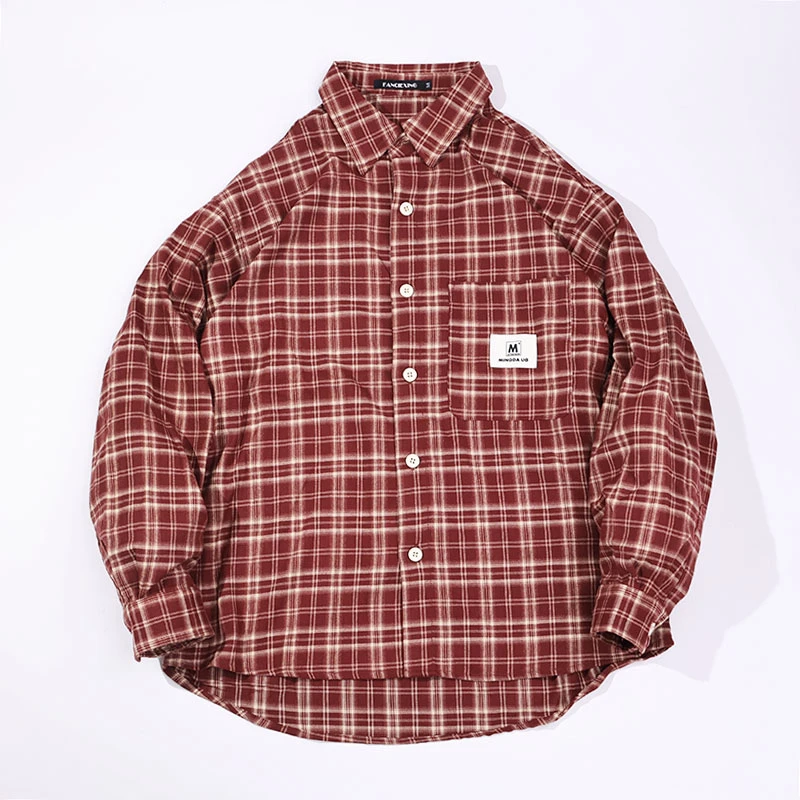 休闲衬衣秋装外套男士长袖春款时尚韩版秋季秋款春秋春季格纹