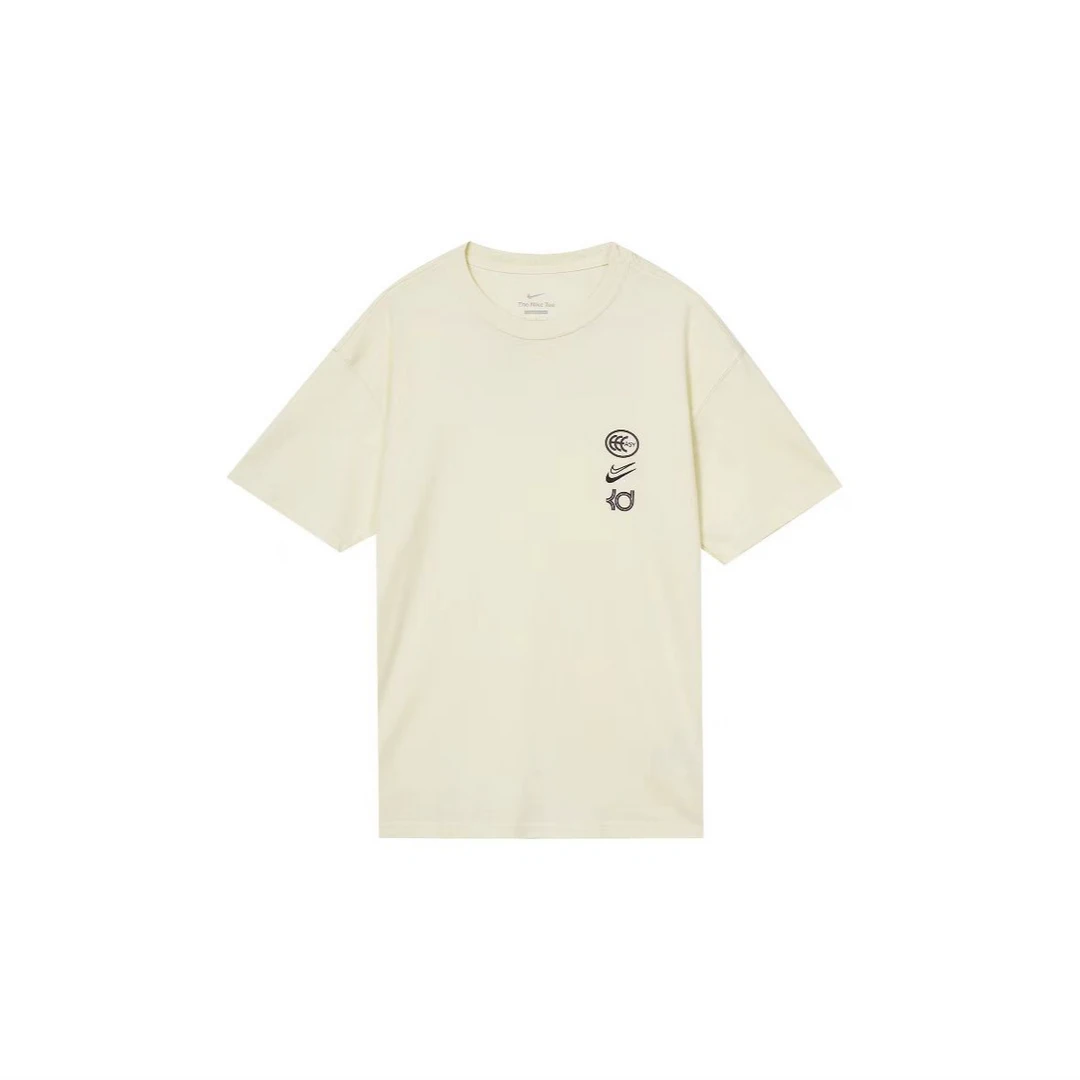 NIKE/耐克圆领短袖美式复古宽松纯棉运动椰奶色男款 FD0061-113