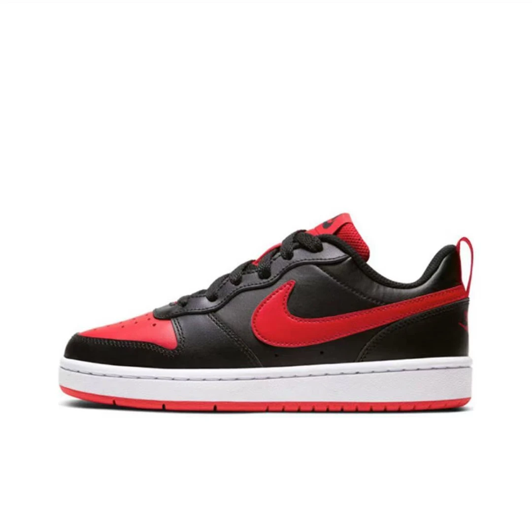 NIKE/耐克【特价微瑕】Court低帮休闲板鞋防滑轻便黑红（38码无原盒）