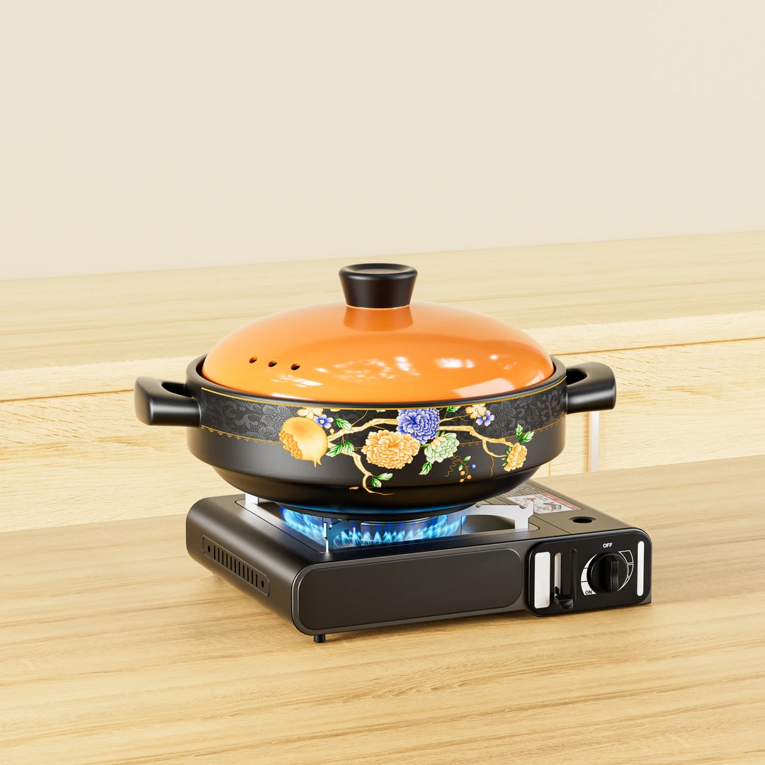 3.5L珐琅进口干烧砂锅耐高温家用明火专用【电磁炉不可用】