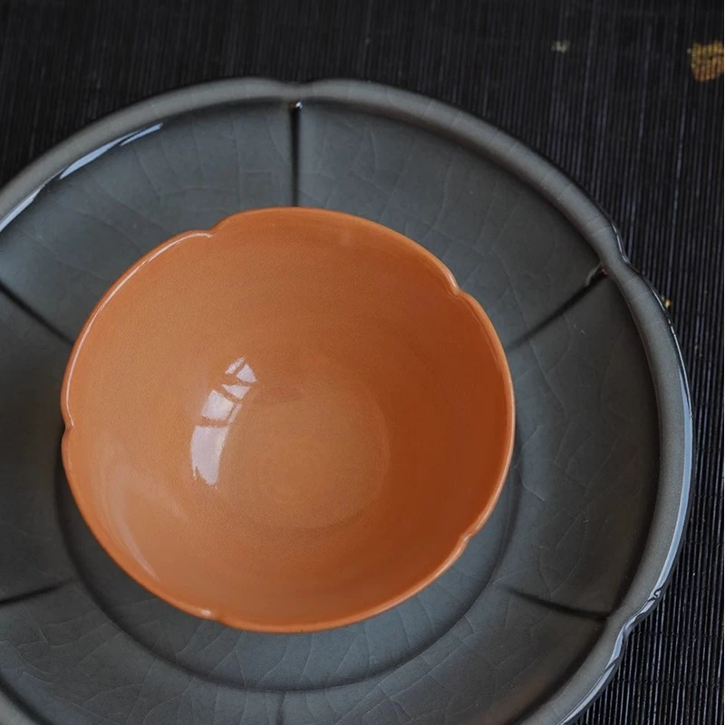 椒房葵口斗笠杯龙泉青瓷陈卫武高端主人杯品杯茶杯茶具纯手工