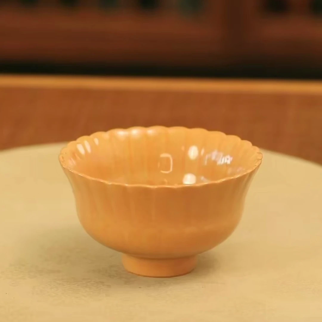 椒房繁花杯花口杯主人杯大容量陈卫武龙泉青瓷茶具茶杯一壶一杯