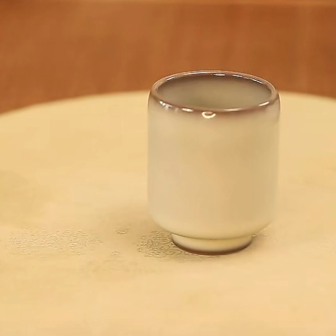 咖色闻香杯窑变陈卫武龙泉青瓷陶瓷茶杯直口杯家用主人杯品茗杯