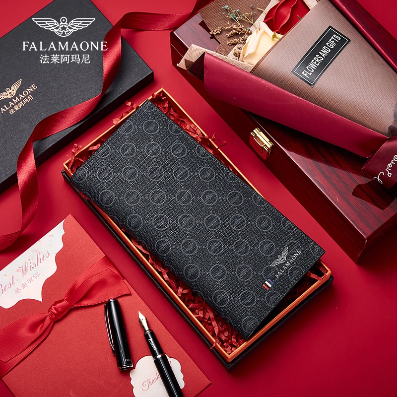 FALAMAONE/法莱阿玛尼品牌男士钱包时尚卡包长款短款手包男士礼物