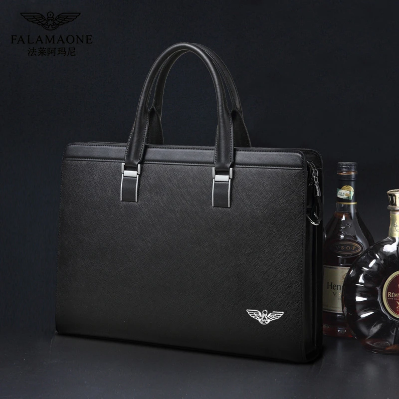 【轻奢名品】男士高端真皮商务公文包时尚经典手提包品牌正品文件包