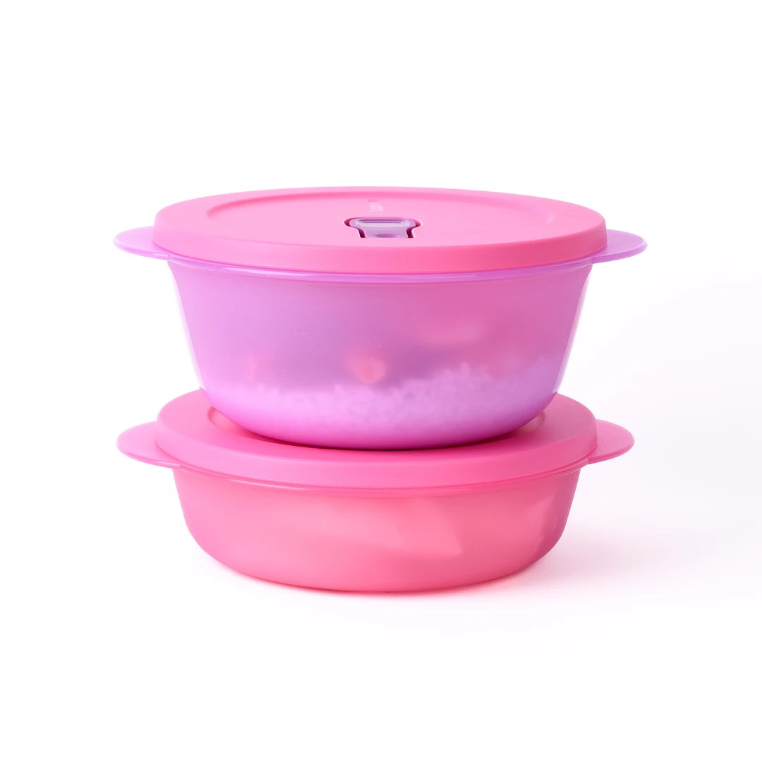 （海）特百惠 微波圆碗圆形便当盒 密封家用保鲜盒 带盖午餐饭盒