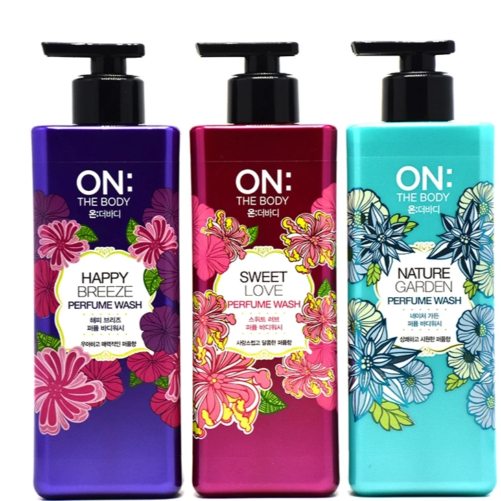 安宝笛清新田园莹润香水爽肤沐浴露500g-粉红色/紫色/蓝色