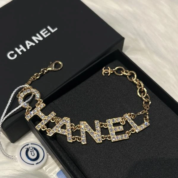 大吉中古/Chanel香奈儿logo镶钻手链