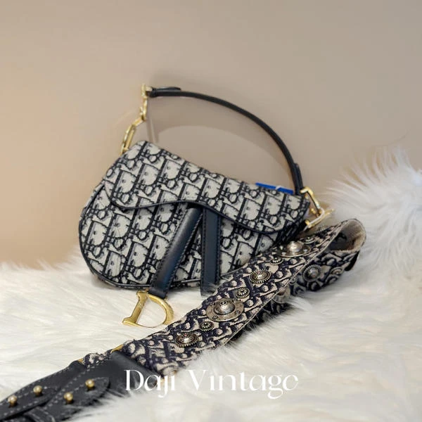 大吉中古/Dior迪奥迷你马鞍重工肩带斜挎包