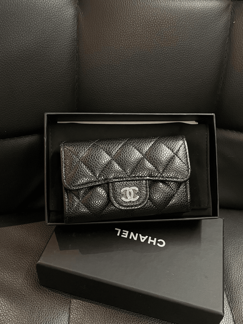 99新 Chanel/香奈儿 大吉中古/香奈儿黑银mini卡包
