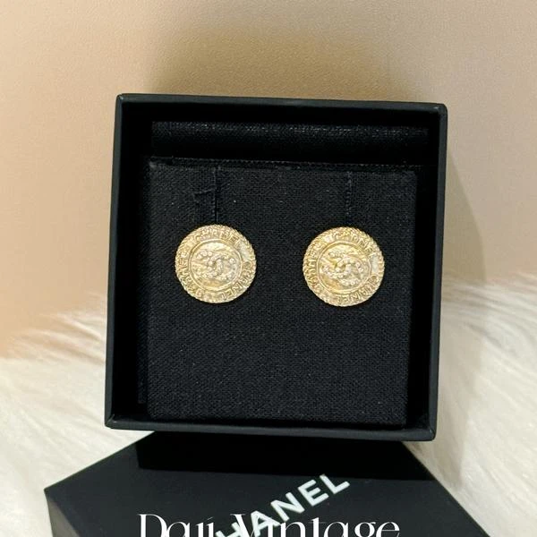 大吉中古/Chanel香奈儿手工坊金币耳钉