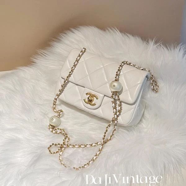 大吉中古/Chanel香奈儿24S白金汤圆大mini斜挎包