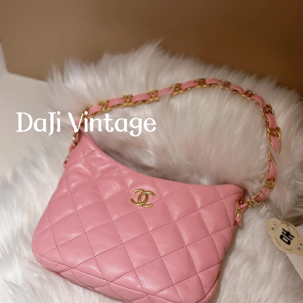 大吉中古/Chanel香奈儿22K粉色hobo单肩包
