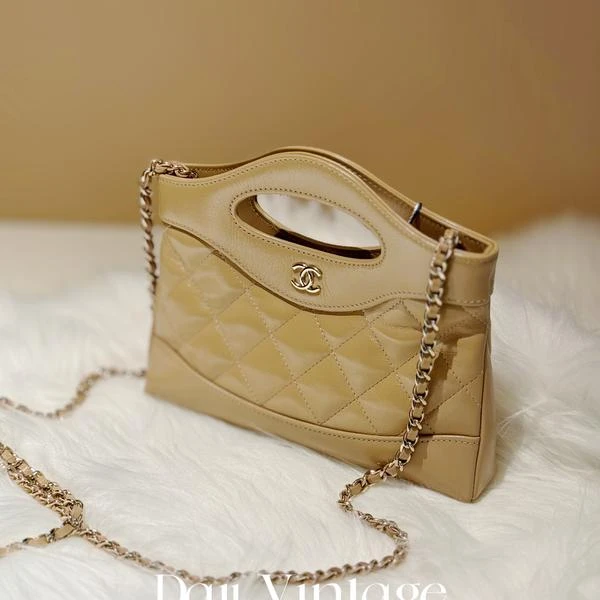 大吉中古/Chanel香奈儿奶茶色31bag nano
